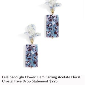 Lele Sadoughi flower gem earrings